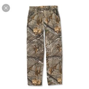 NWT Carhartt Boy's Camo Dungaree Pant, Size 12